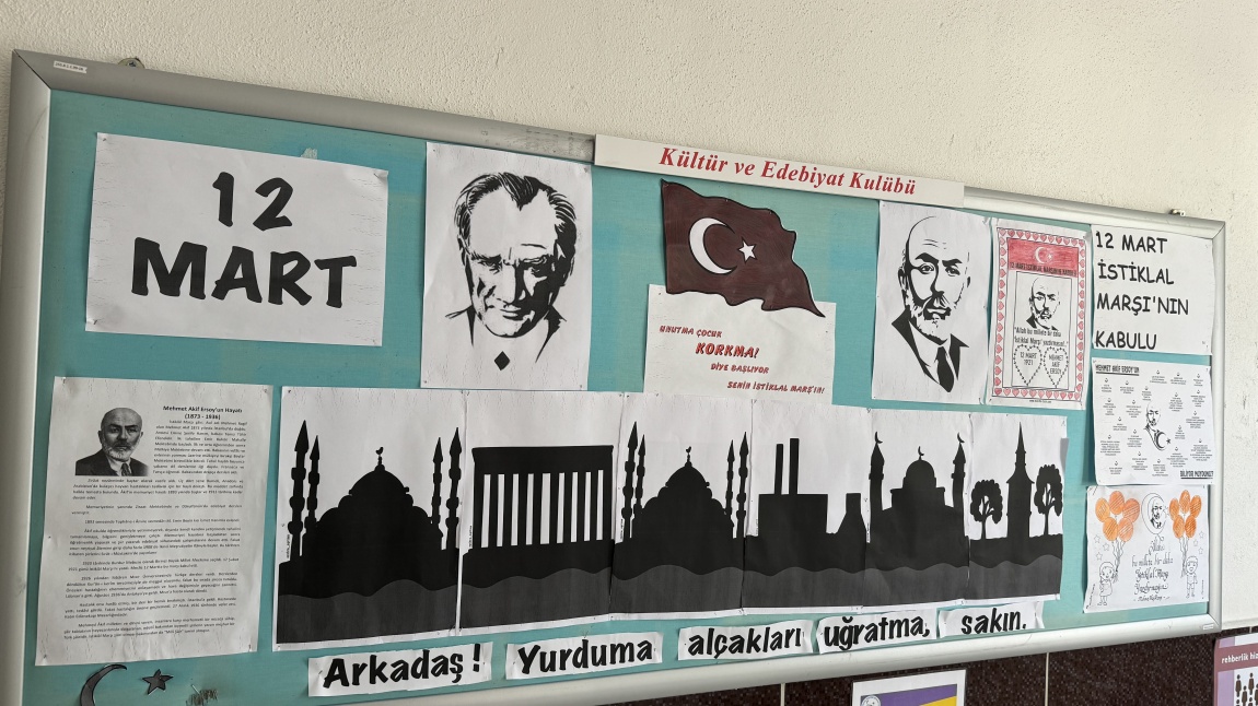Okulumuzda 12 Mart İstiklal Marşının kabulü kutlandı.